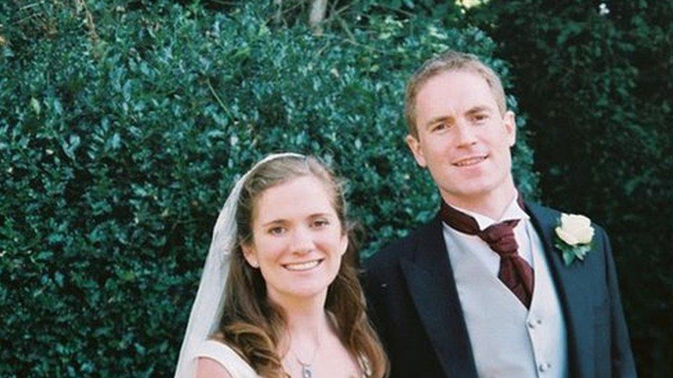 Ailsa and her husband on their wedding day