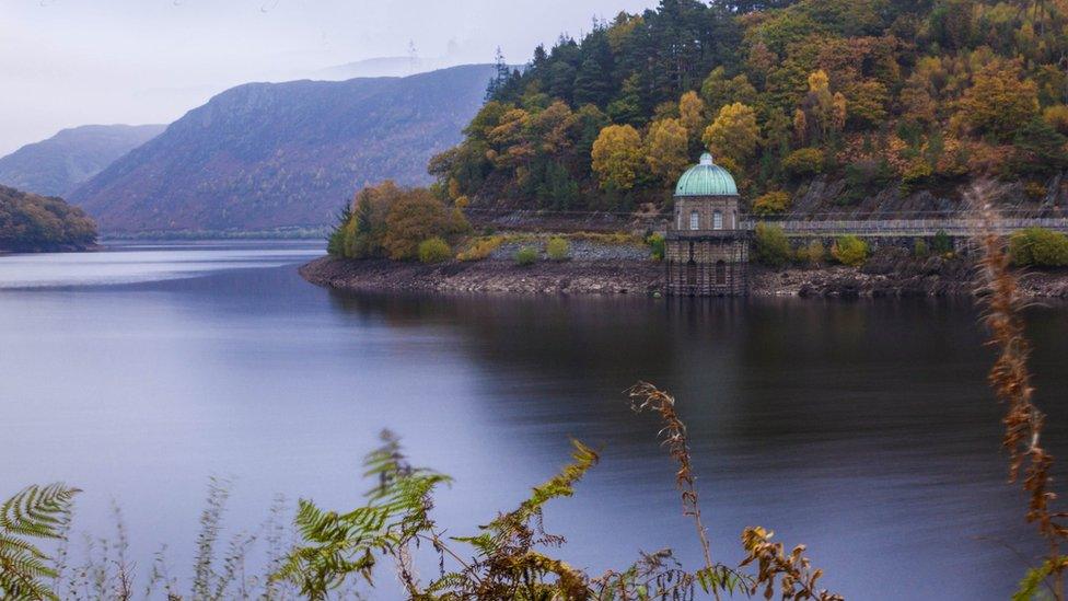 Reservoir in Elan Valley, by John Bendle