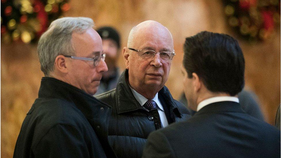 The World Economic Forum's Klaus Schwab at Trump Tower last month