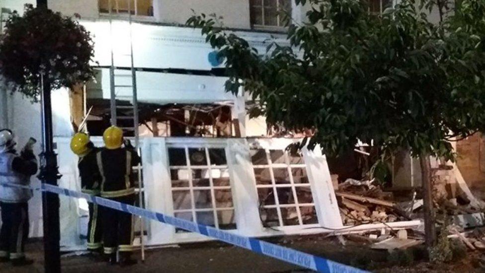 Scene of raid in Olney