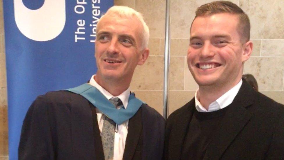 Reformed ex-prisoner John Crilly with Jack Merritt, the Cambridge University graduate killed in the London Bridge terror attack