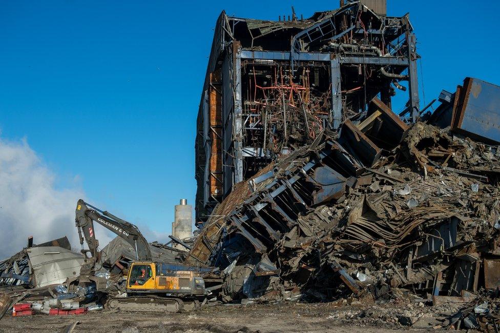 Power station collapse