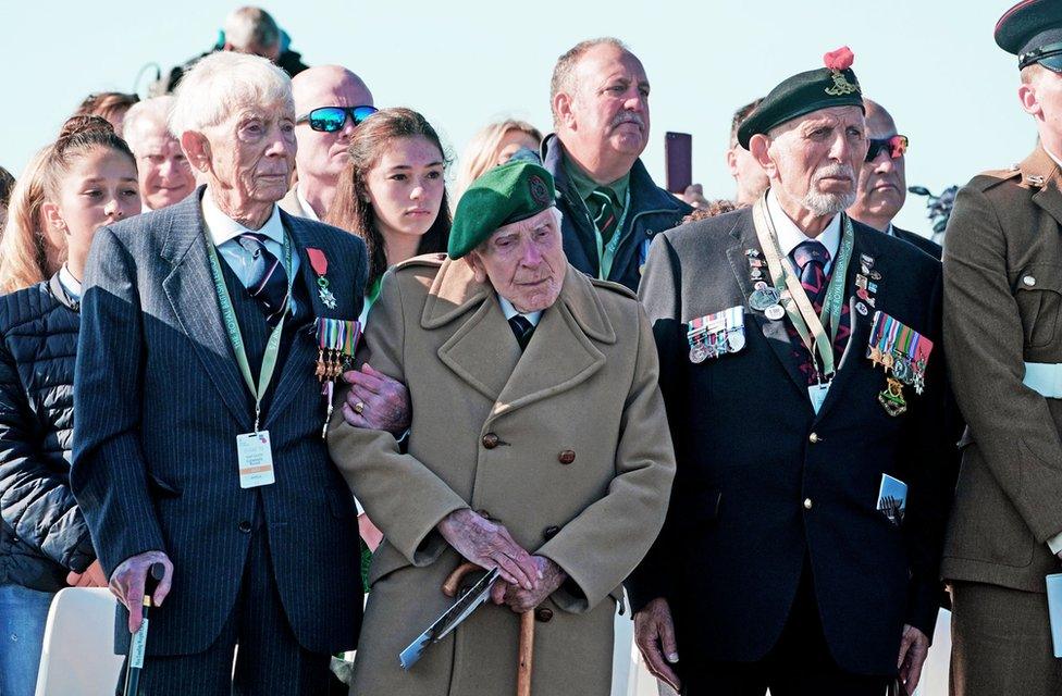 D-Day veterans at the British Normandy Memorial site