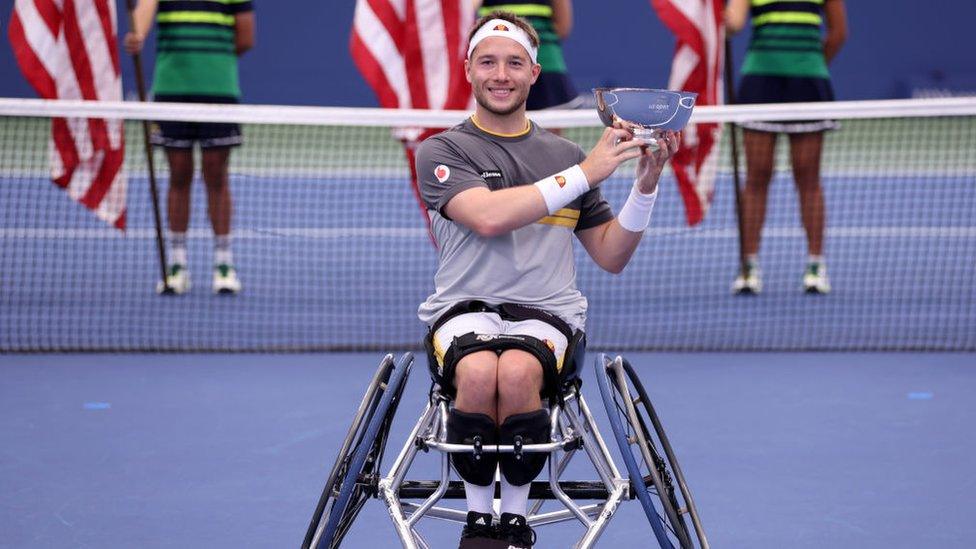 Alfie Hewett with his US Open trophy