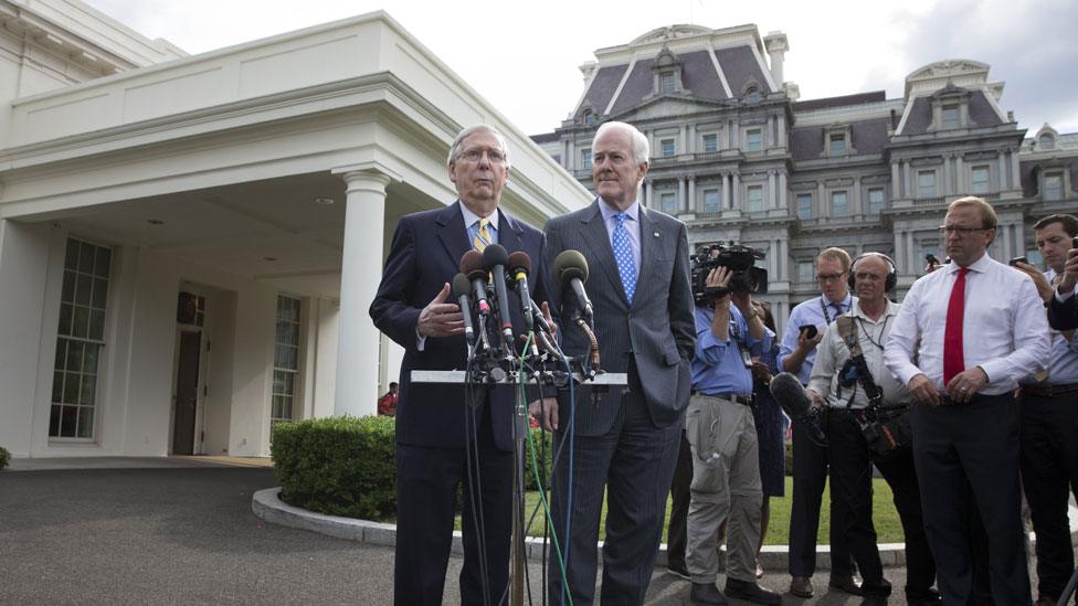 Senate leaders at the White House