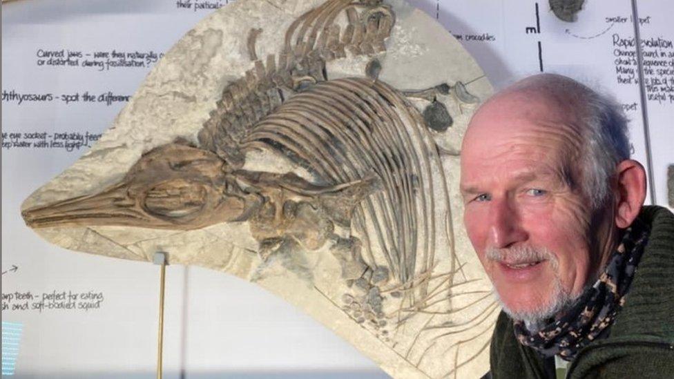 Thalassodraco etches, fossil with Steve Etches