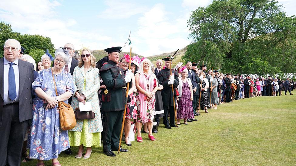 Guests at the garden party