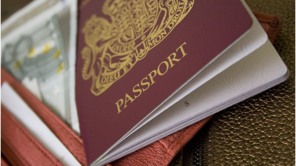 A photo of a passport