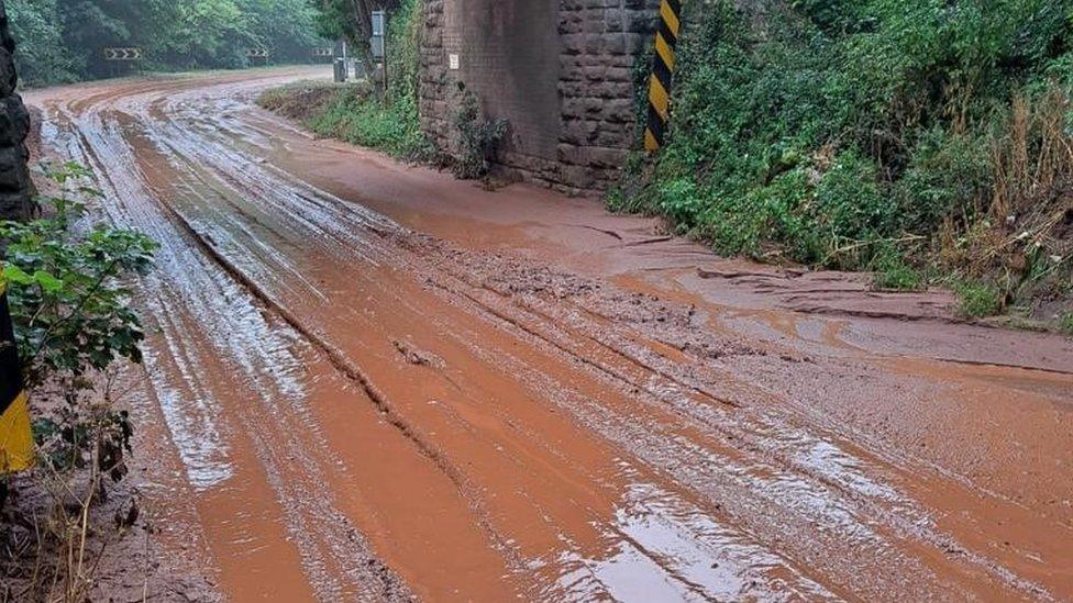 Road closed due to mudslide