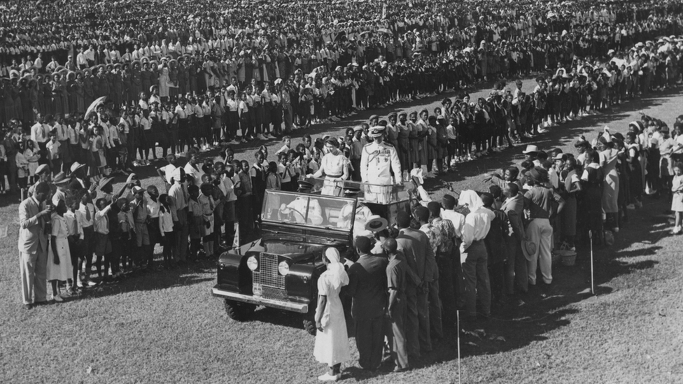 The Queen and Prince Phillip in Jamaica, 1953