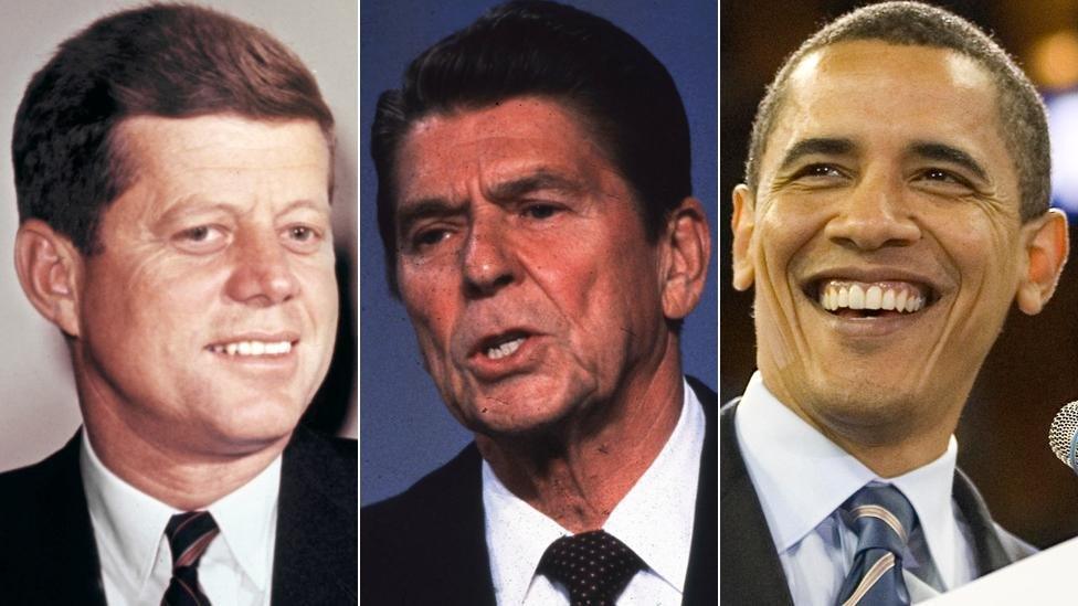 John F Kennedy, Ronald Reagan, Barack Obama