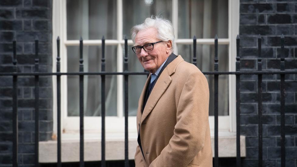 Michael Heseltine outside Downing Street, March 2017