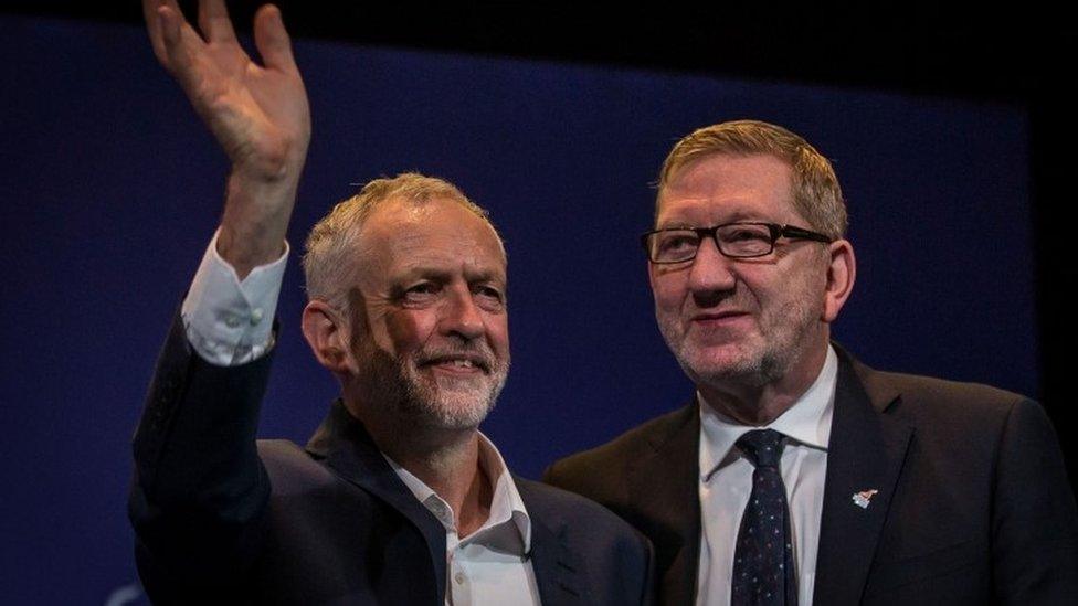 Jeremy Corbyn and Unite general secretary, Len McCluskey