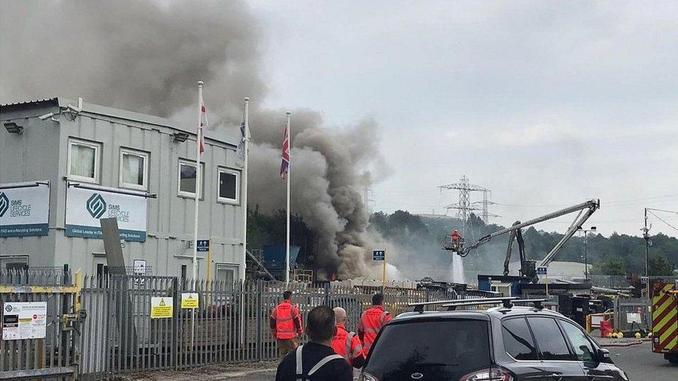 Fire at Sims Lifecycle Services