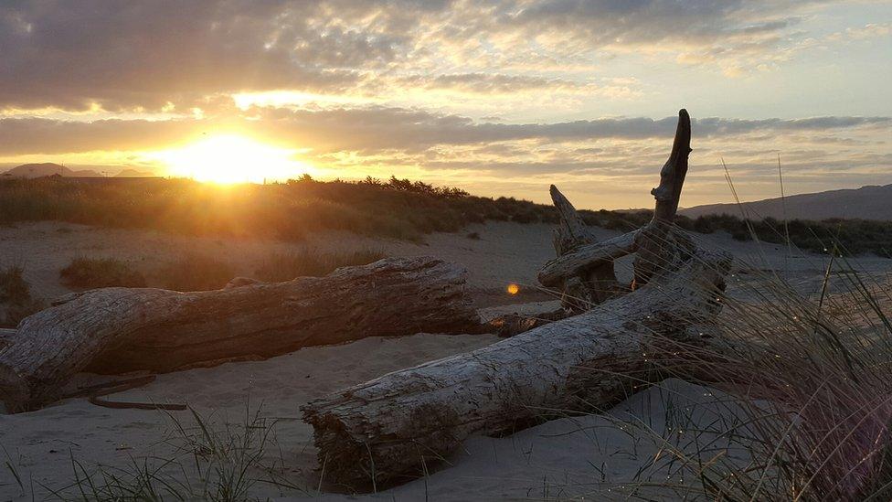 Sunrise from Black Rock Sands, Morfa Bychan, Porthmadog, by Sian Hughes.