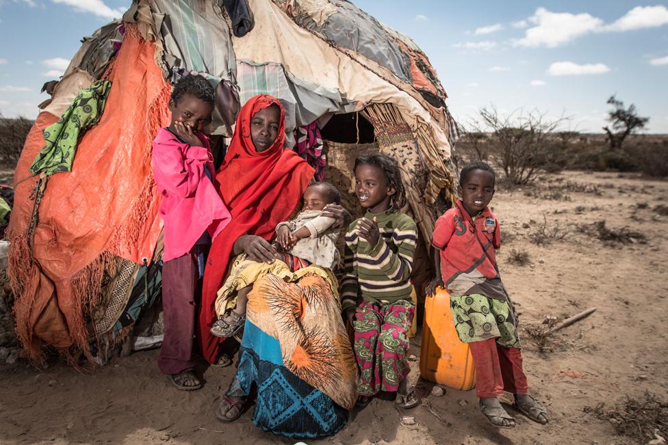 Saado travelled from the drought-stricken eastern region of Somaliland after one hundred of her livestock died, and settled with her four children in the west of the country near the town of Dilla.