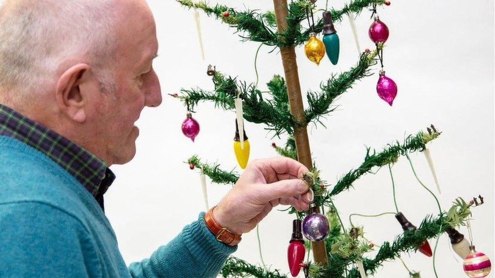 Steve Rose with his Christmas tree