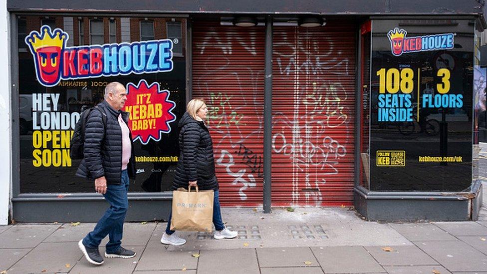 Closed down retail space on Oxford Street