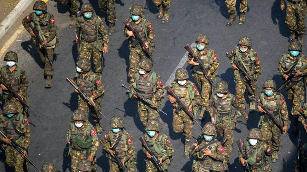 Myanmar soldiers - February photo