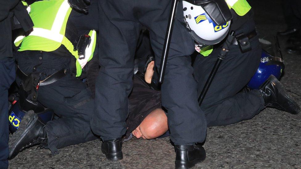 Man being arrested