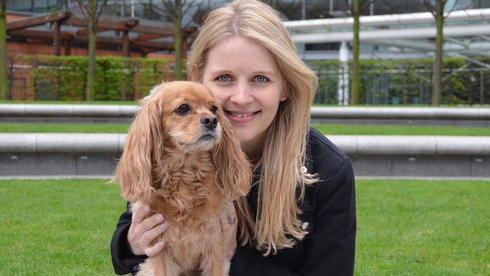 Ms Rosenlund and her dog, Lady