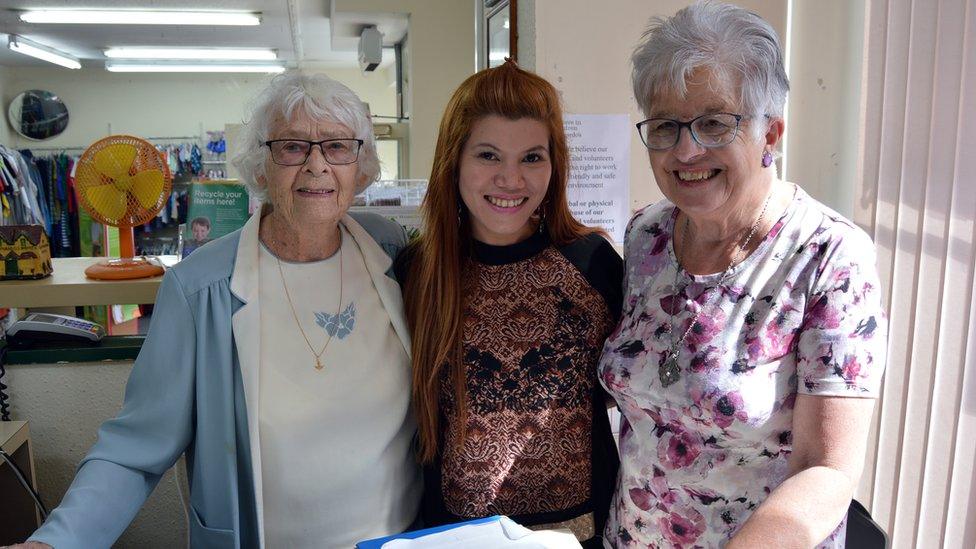 Muriel Diaz, Valerie Clack and Ayela Ward