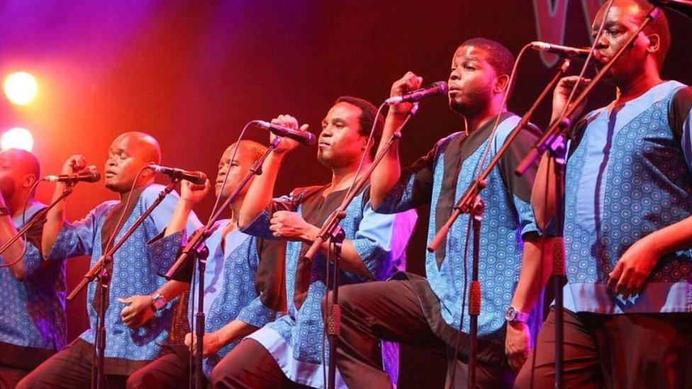 Ladysmith Black Mambazo performing at WOMAD in 2017