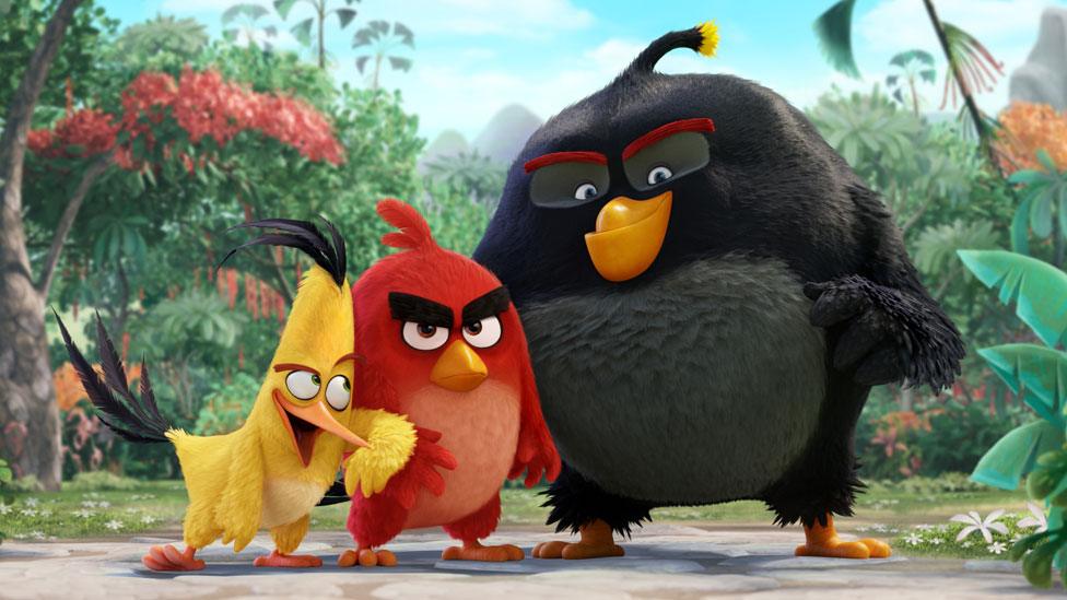 A scene from Angry Birds