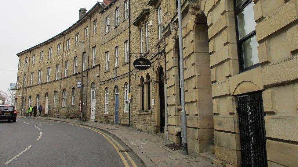 Former textile warehouses in Wellington Road, Dewsbury