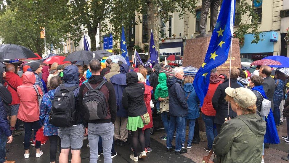 Protest in Cardiff