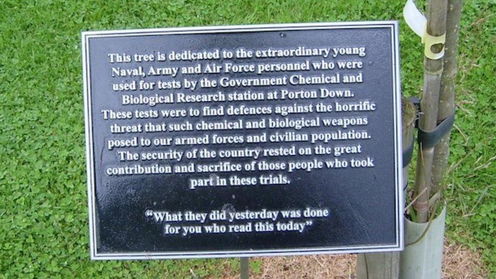 Plaque at the National Memorial Arboretum