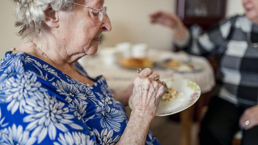 Lady eating