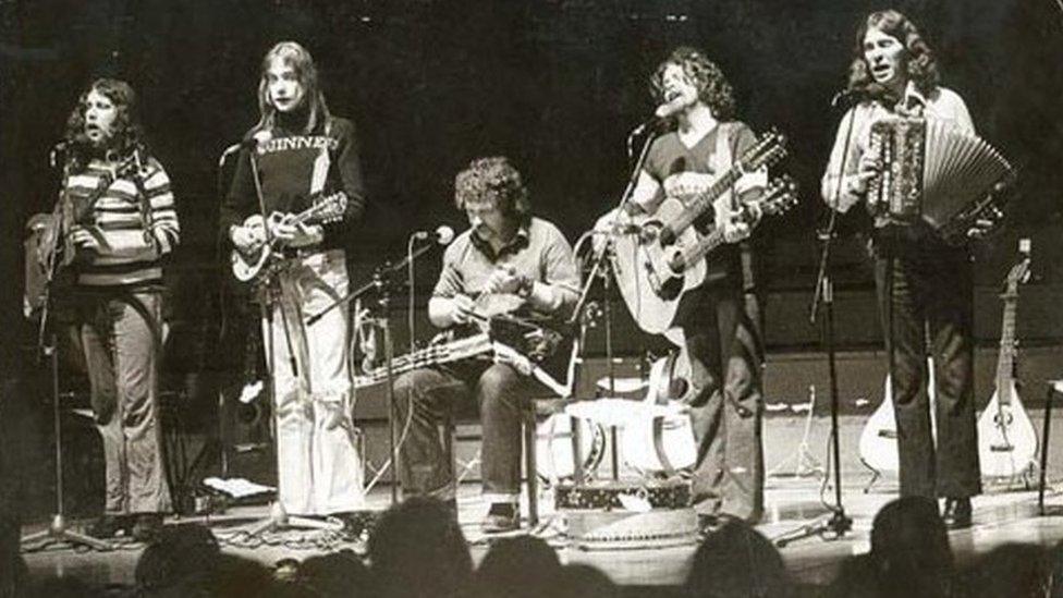 The Fureys on stage in Germany in the late 1970s