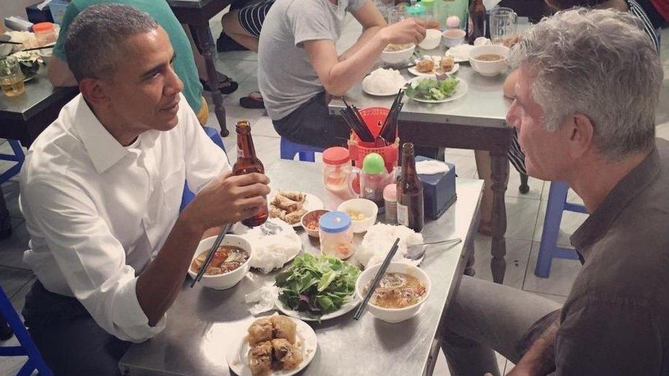 Obama and Bourdain