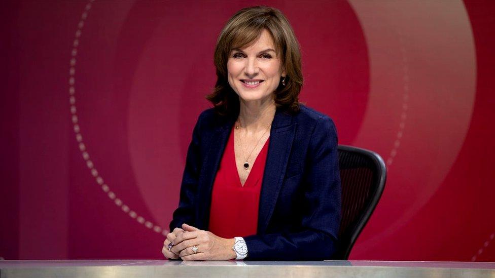 Fiona Bruce presenting Question Time