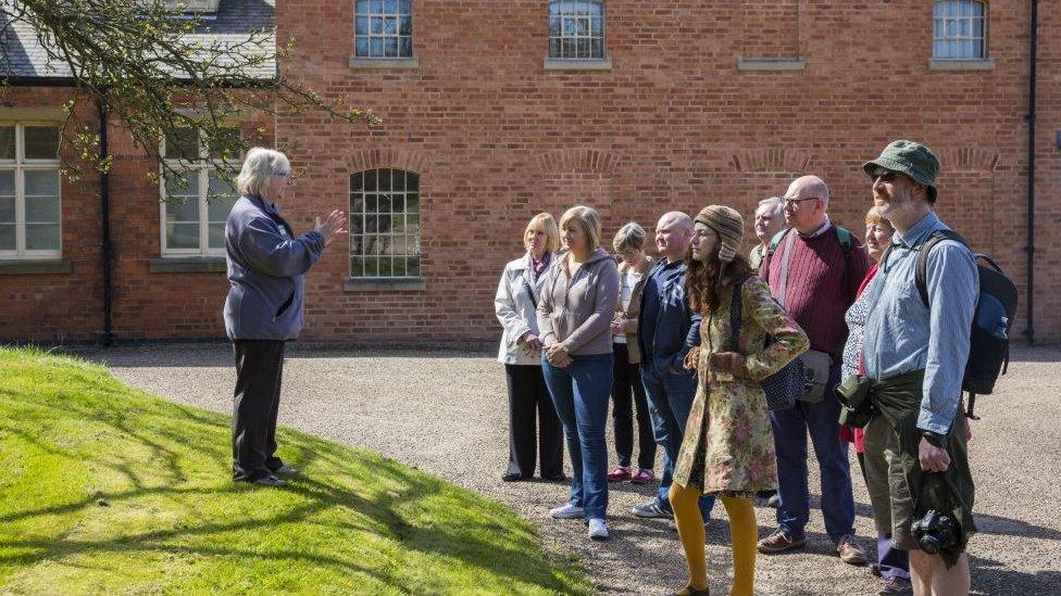 Tourists at the workhouse