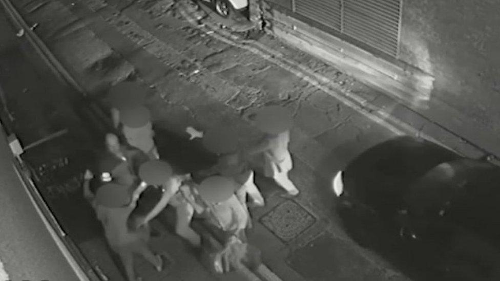 CCTV footage of alleyway behind Coyote Ugly