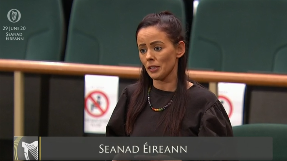 Eileen Flynn addressed the new Seanad during its first meeting on Monday