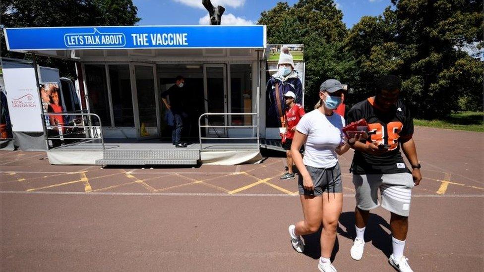 Vaccination centre in Greenwich