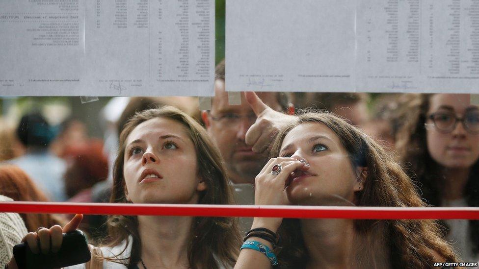 Students get their results in France