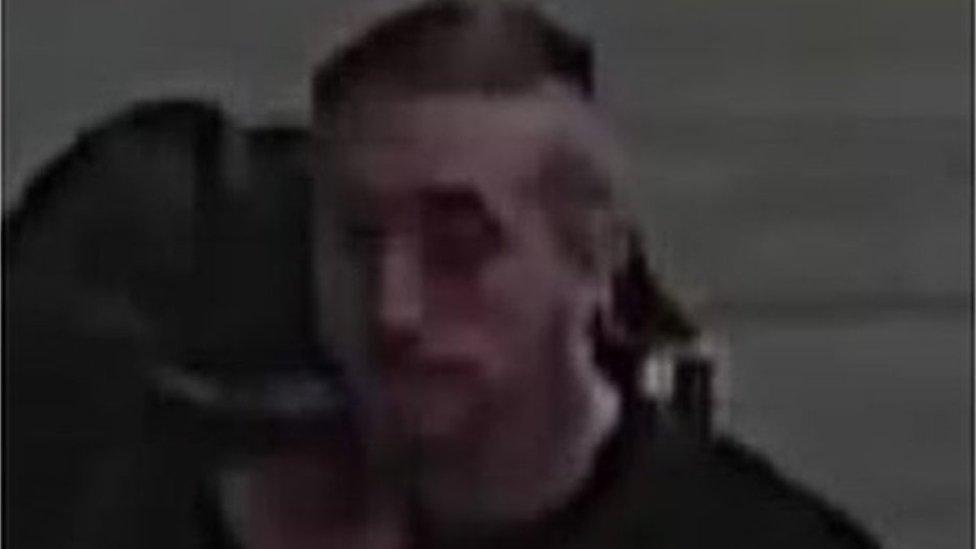 A CCTV image of a man police want to peak to in relation to alleged hate crime offences