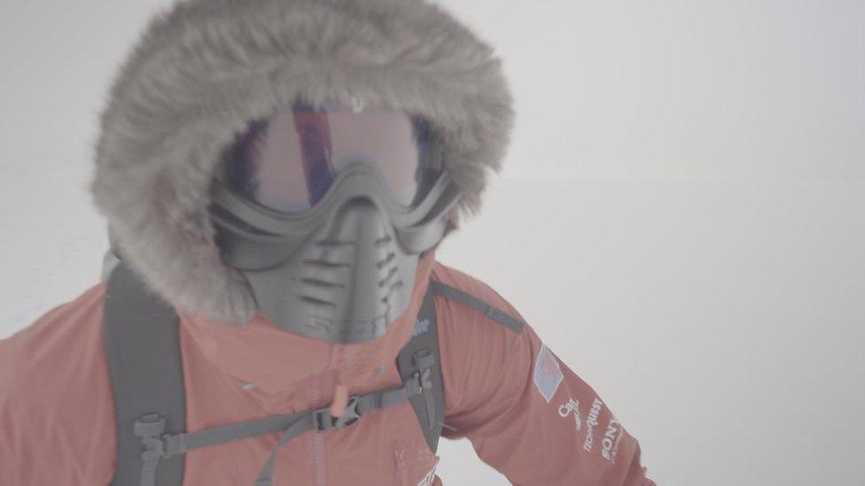 Richard Parks during his world record attempt to ski unsupported to the South Pole