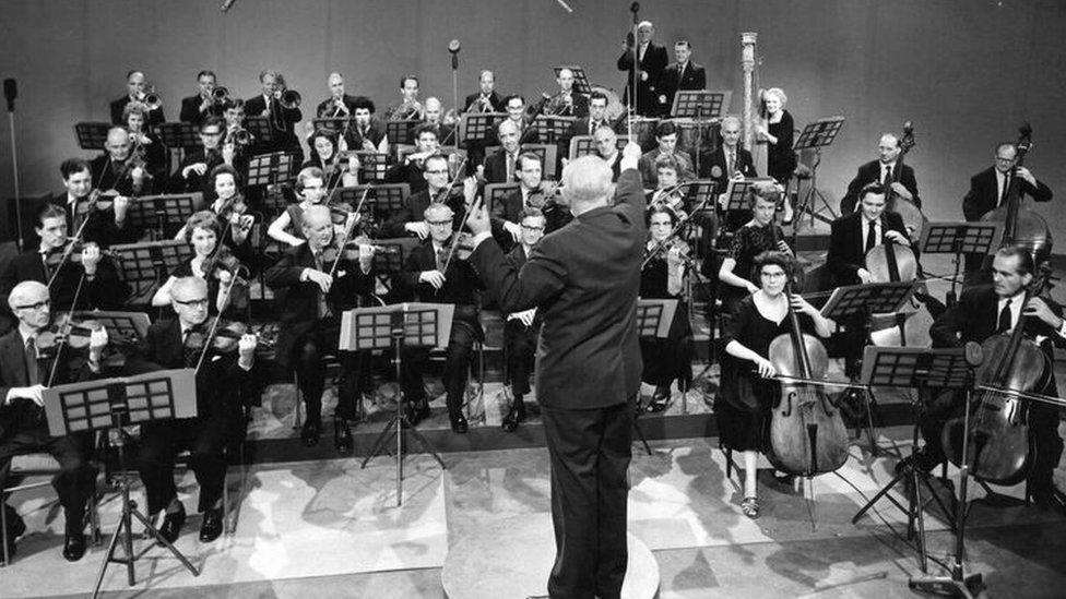 The BBC Welsh Orchestra's first television appearance in 1961