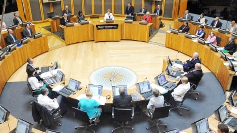 Welsh Assembly Senedd chamber