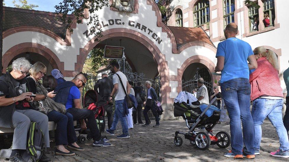 Entrance to Leipzig zoo