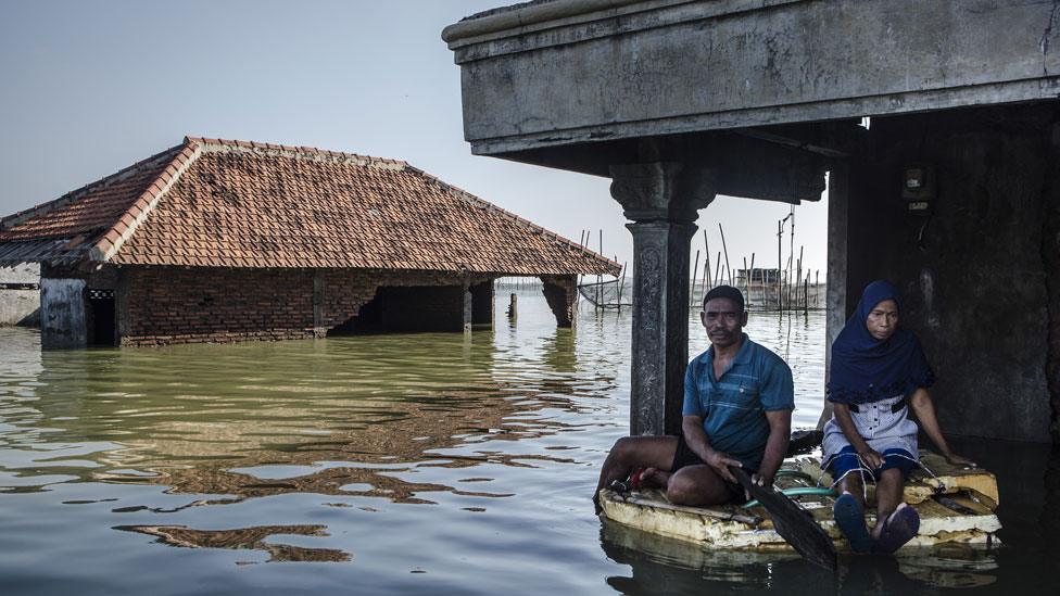 rising water levels in Indonesia