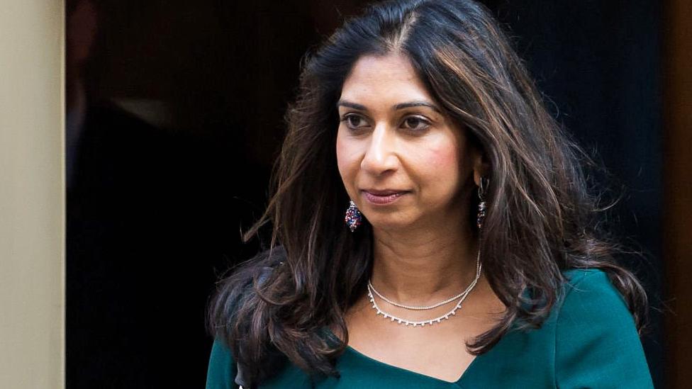 Suella Braverman leaves 10 Downing Street on 5 September 2023