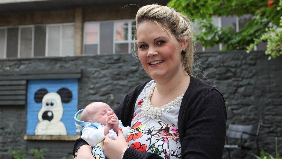 Natasha Attwood and her son Cobie