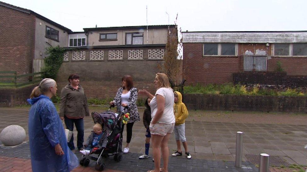 Women in the street in Lansbury Park