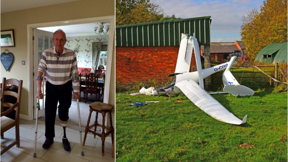 Allan Cole and glider crash in 2015